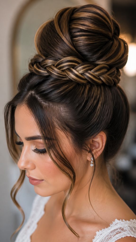 elegant twisted crown bun