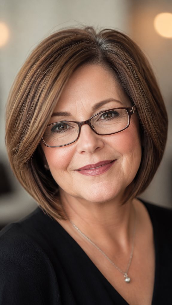 flattering soft layered bob