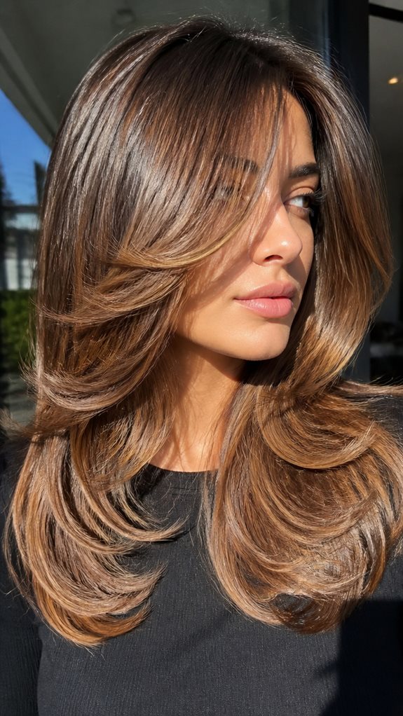 flicks highlights balayage dimension