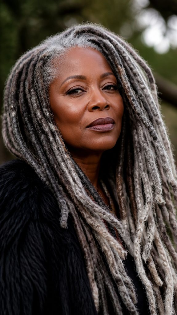 gray dreads unique character