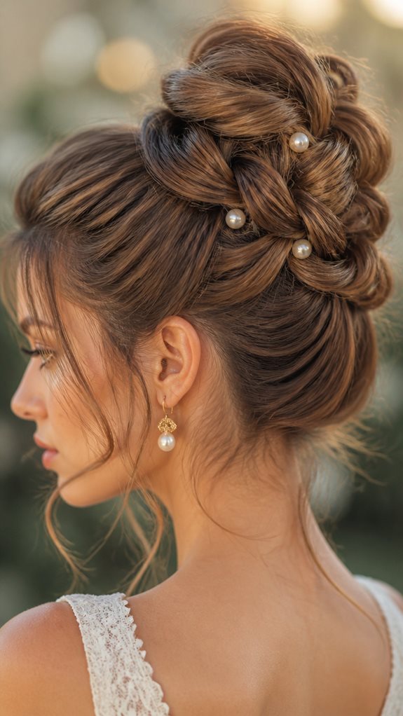 intricate textured fishtail bun