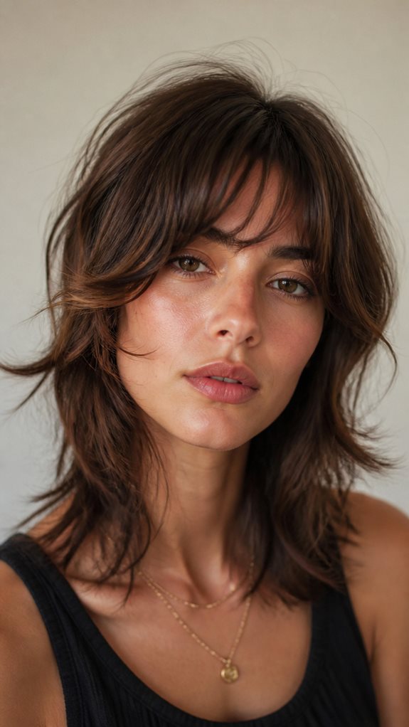 playful shaggy textured bangs