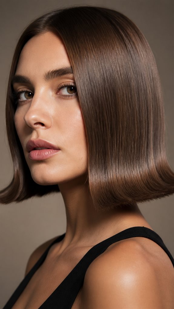 polished outward flip hairstyle