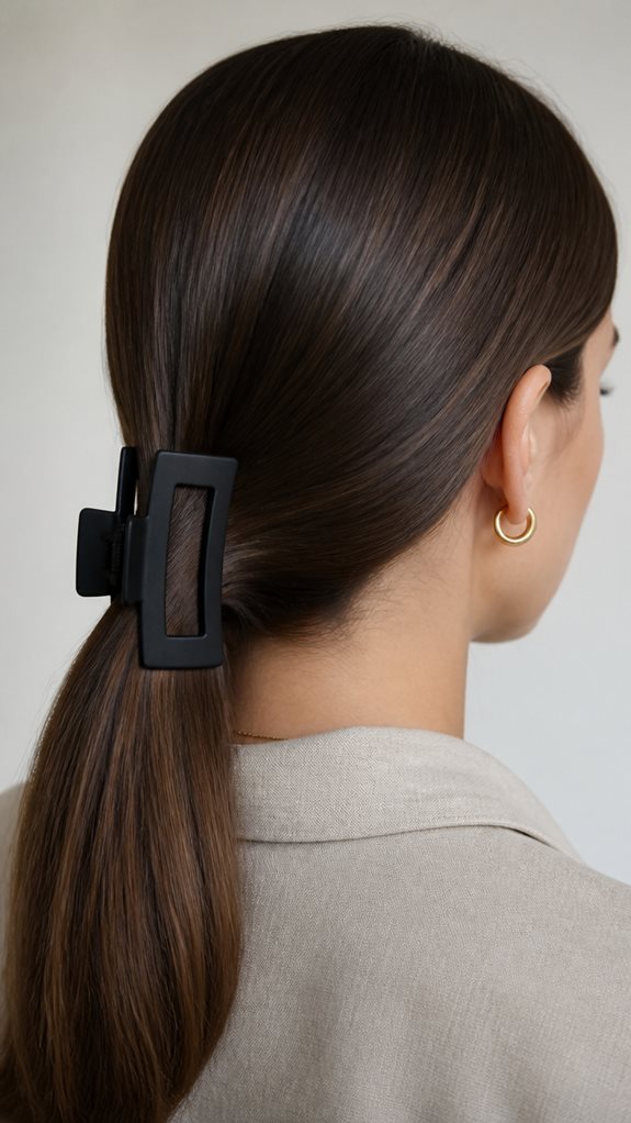 simple sleek ponytail elegance