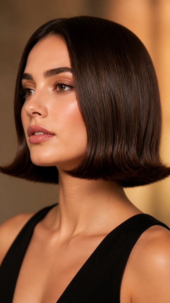 sleek blunt bob flip
