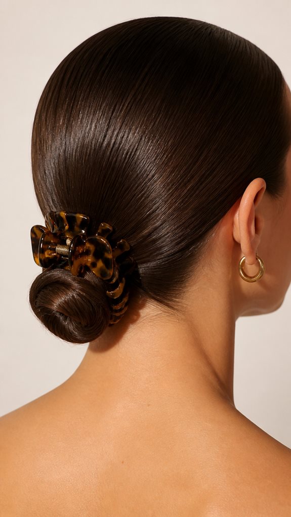 sleek low bun elegance