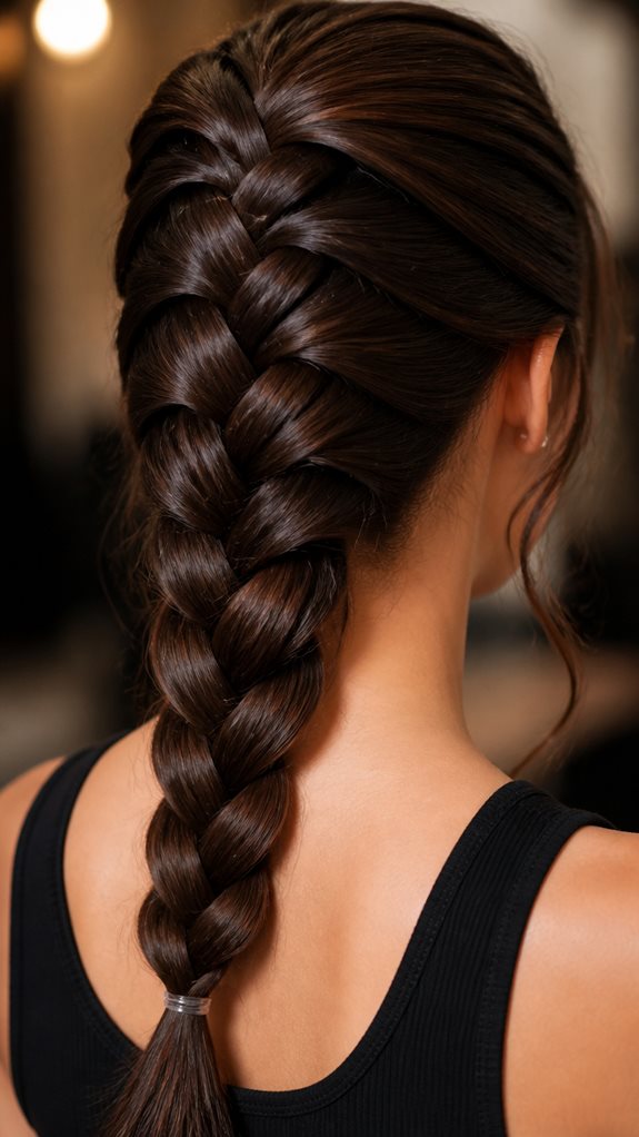 structured braided ponytail style