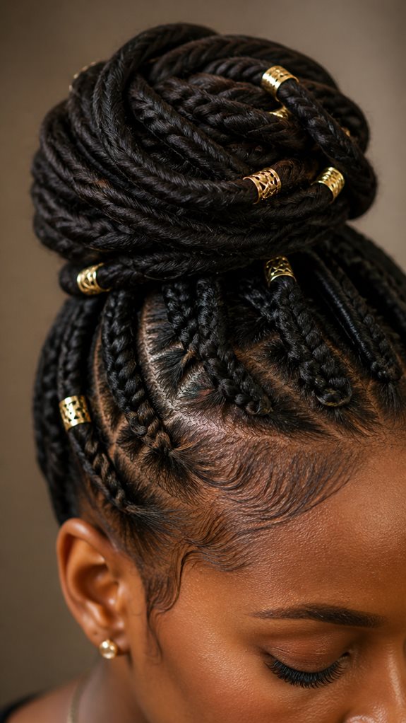 stylish protective loc buns