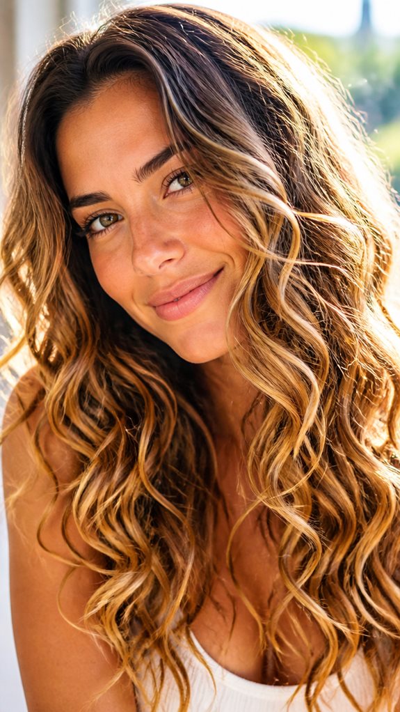 sun kissed balayage loose waves