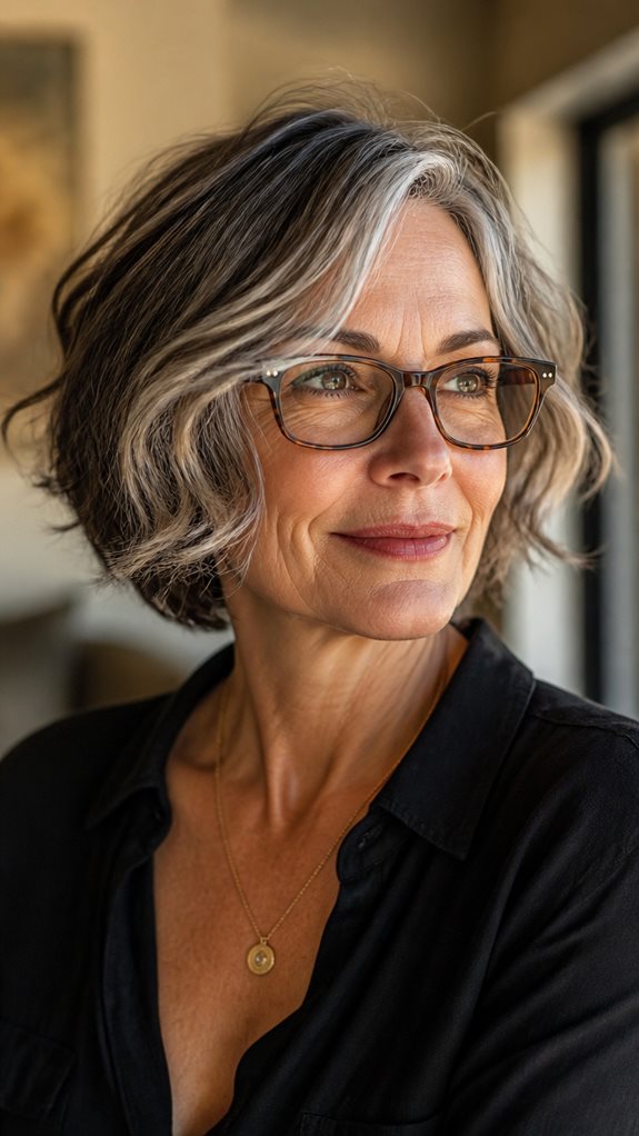 textured bob for glasses