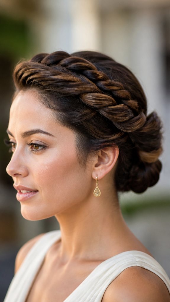 twisted crown with ponytail