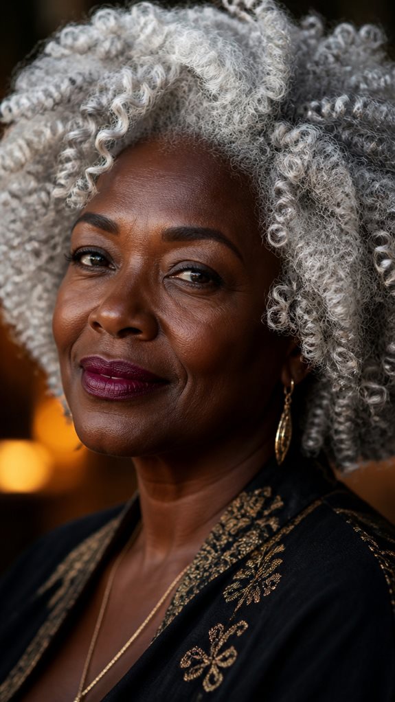 vibrant gray hair contrast