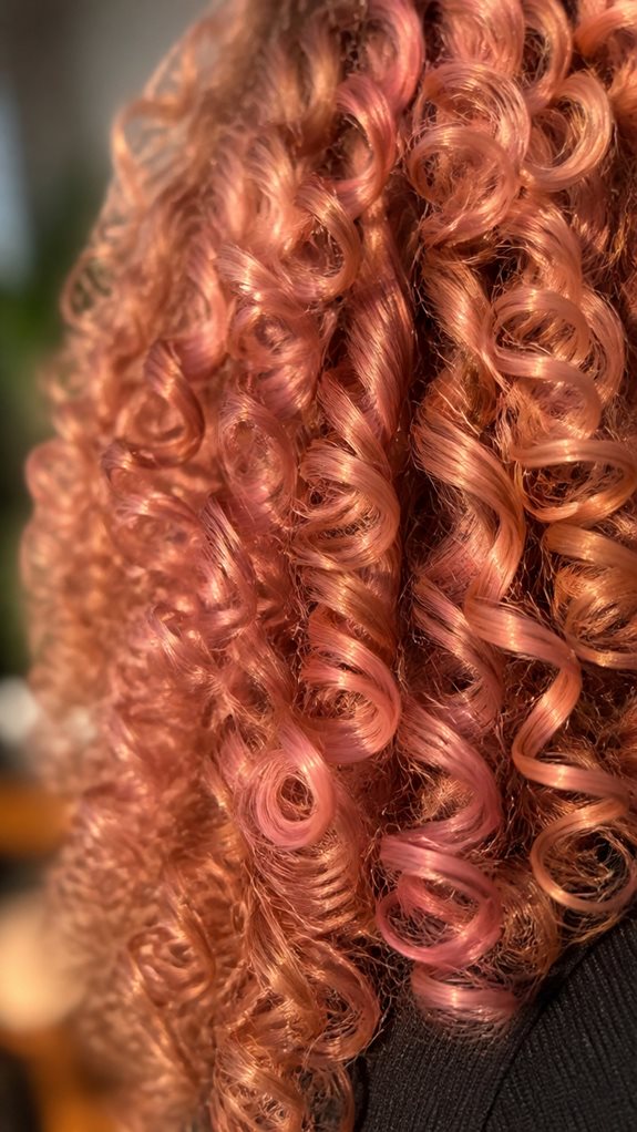 vibrant rose gold curls
