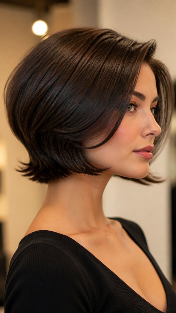 voluminous flipped bob layers