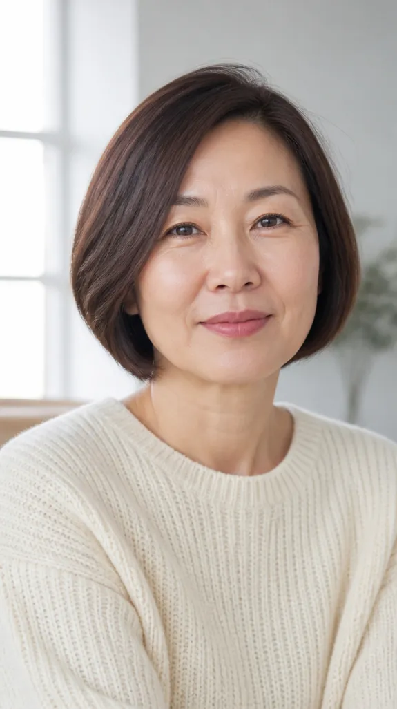 woman in her fifties with a chin-length bob