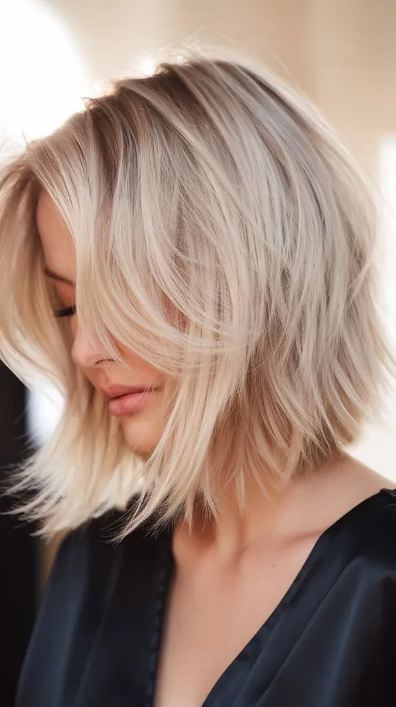 woman with choppy, textured layers