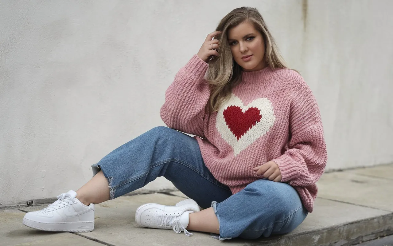 plus size outfits with sneakers